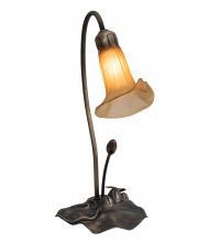 Meyda White 226297 - 16" High Amber Tiffany Pond Lily Accent Lamp