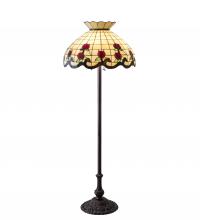 Meyda White 228098 - 62" High Roseborder Floor Lamp
