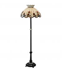 Meyda White 228514 - 62" High Roseborder Floor Lamp