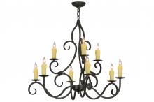 Meyda White 228942 - 36" Wide Clayton 9 Light Chandelier