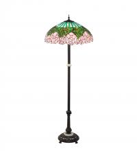 Meyda White 229130 - 62" High Tiffany Cabbage Rose Floor Lamp