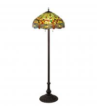 Meyda White 229131 - 62" High Tiffany Hanginghead Dragonfly Floor Lamp