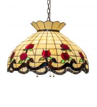 Meyda White 232772 - 23" Wide Roseborder Pendant