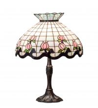 Meyda White 232791 - 26" High Roseborder Table Lamp