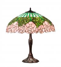 Meyda White 232802 - 26" High Tiffany Cabbage Rose Table Lamp