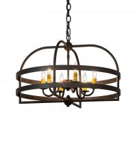 Meyda White 233402 - 22" Wide Aldari 6 Light Chandelier