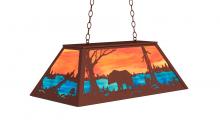 Meyda White 234050 - 33" Long Bear at Lake Oblong Pendant