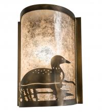 Meyda White 235602 - 8" Wide Loon Right Wall Sconce