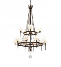 Meyda White 236985 - 48" Wide Amaury 15 Light Two Tier Chandelier