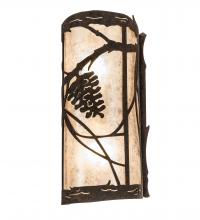 Meyda White 237165 - 6" Wide Whispering Pines Left Wall Sconce