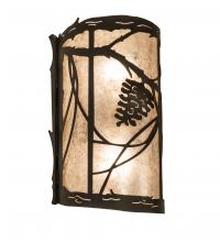 Meyda White 238003 - 8" Wide Whispering Pines Right Wall Sconce