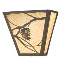 Meyda White 23949 - 13"W Whispering Pines Wall Sconce