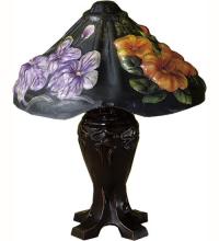 Meyda White 24034 - 19"H Puffy Iris Blossom Table Lamp