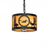 Meyda White 240924 - 10" Wide Wildlife at Pine Lake Pendant