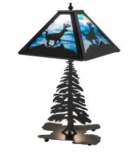 Meyda White 241050 - 22" High Lone Deer Table Lamp