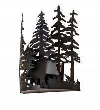Meyda White 241558 - 11" Wide Bear Through the Trees Wall Sconce
