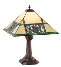 Meyda White 244267 - 19" High Pinecone Ridge Table Lamp