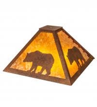 Meyda White 244685 - 24" Square Lone Bear Shade