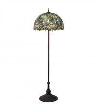 Meyda White 24496 - 62" High Trillium & Violet Floor Lamp