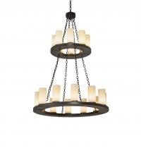 Meyda White 245153 - 42" Wide Loxley 20 Light Two Tier Chandelier