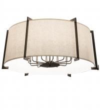 Meyda White 245578 - 42" Wide Cilindro Structure Semi-Flushmount