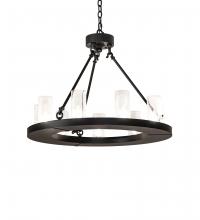 Meyda White 245878 - 30" Wide Loxley 9 Light Chandelier