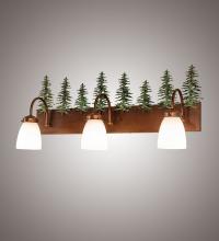 Meyda White 247392 - 28" Wide Tall Pines 3 Light Vanity Light