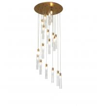Meyda White 248697 - 36" Wide Cilindro 18 Light Cascading Pendant