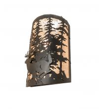 Meyda White 251455 - 12" Wide Tall Pines Deer Wall Sconce