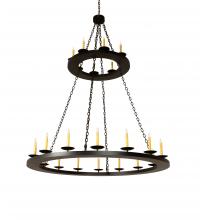 Meyda White 251559 - 60" Wide Loxley 24 Light Two Tier Chandelier