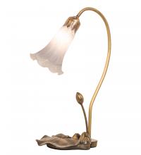 Meyda White 251565 - 16" High Gray Tiffany Pond Lily Accent Lamp
