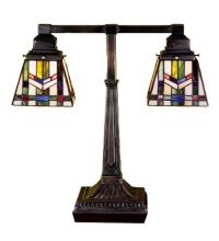 Meyda Tiffany 26419 - 19.5"H Prairie Wheat 2 Arm Desk Lamp