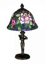Meyda White 26488 - 12"H Tiffany Rosebush Mini Lamp
