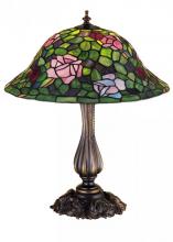 Meyda White 26489 - 18.5"H Tiffany Rosebush Table Lamp