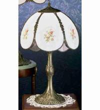 Meyda White 26817 - 22"H Rose Bouquet Table Lamp