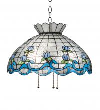Meyda White 26918 - 20" Wide Roseborder Pendant