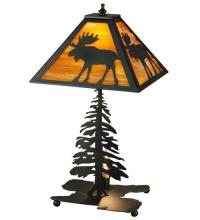 Meyda White 27293 - 21"H Lone Moose Table Lamp