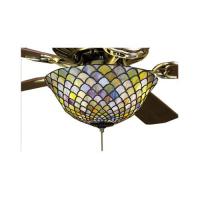 Meyda White 27451 - 12"W Fishscale Fan Light Fixture