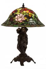 Meyda White 27820 - 21.5"H Rosebush Table Lamp
