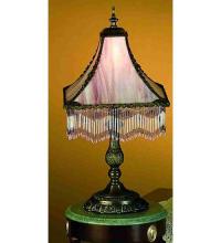 Meyda White 28405 - 21" High Victoria Fringed Table Lamp