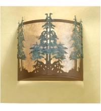 Meyda White 29327 - 12"W Tall Pines Wall Sconce