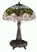 Meyda White 30513 - 31" High Tiffany Cabbage Rose Table Lamp