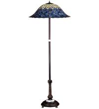 Meyda White 31104 - 60"H Tiffany Peacock Feather Floor Lamp