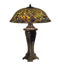 Meyda White 31115 - 30"H Tiffany Fishscale Table Lamp