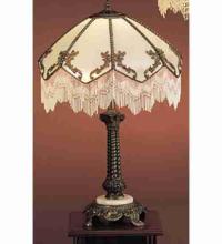 Meyda White 31313 - 30" High Regina Fringed Table Lamp