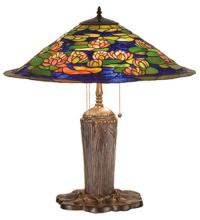 Meyda White 32300 - 25"H Tiffany Pond Lily Table Lamp