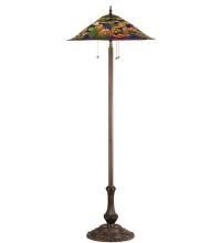 Meyda White 32301 - 64"H Tiffany Pond Lily Floor Lamp