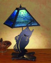Meyda White 32566 - 21"H Leaping Bass Table Lamp