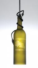 Meyda White 32702 - 3" Wide Tuscan Vineyard Wine Bottle Mini Pendant