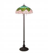 Meyda White 37706 - 62" High Tiffany Cabbage Rose Floor Lamp